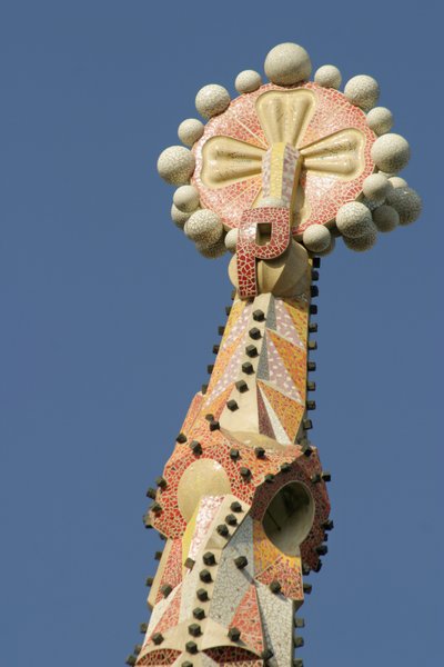 Top of a Spire of the Sagrada Familia Cathedral, Begun 1882 by Antonio Gaudi